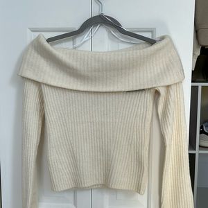 off the shoulder sweater